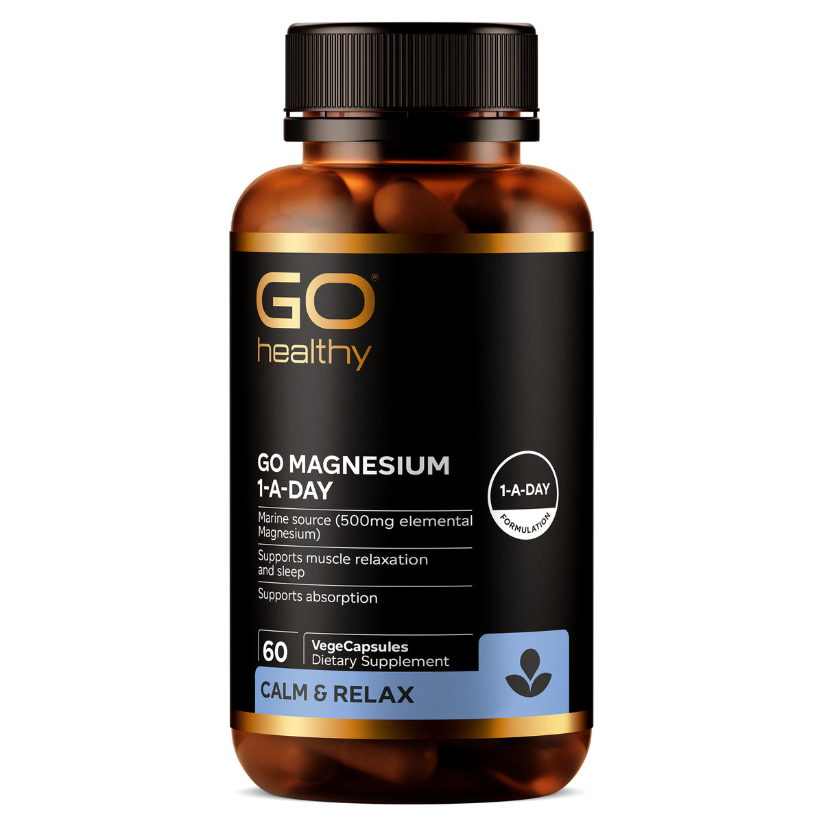 GO Healthy GO Magnesium 1-A-Day 500mg 60 Capsules