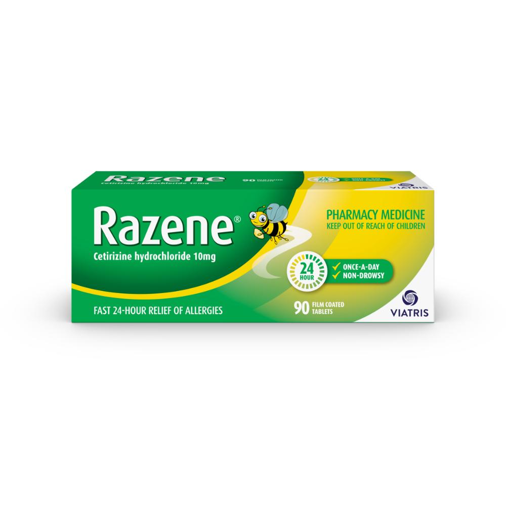 Razene 10mg Tablets 90 Pack (Cetirizine)