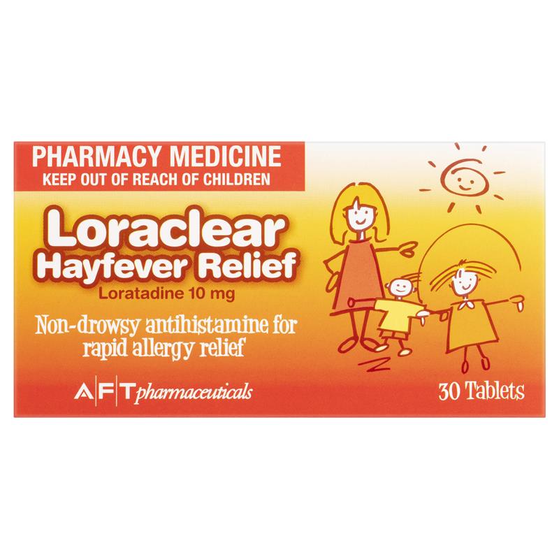 Loraclear Hayfever Relief Loratadine 10mg 30 Tablets