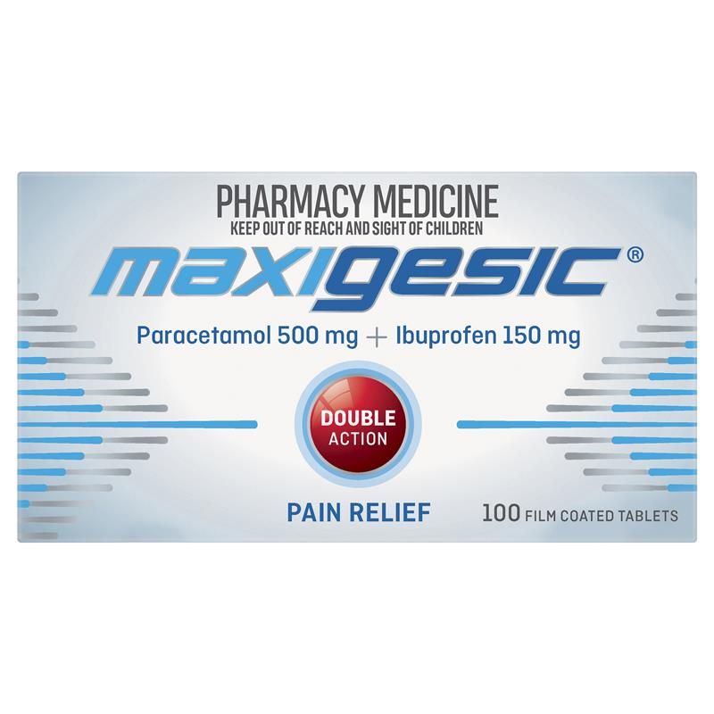 Maxigesic Double Action Pain Relief Tablets 100 Pack