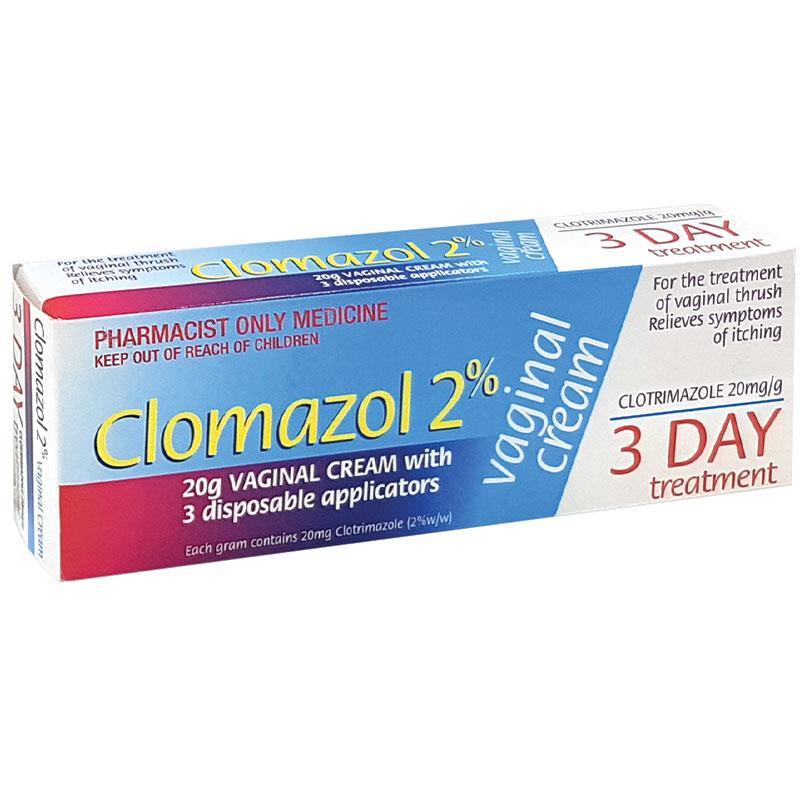 Clomazol 2% Vaginal Cream 20g with 3 Applicators (3 Day Treatment)