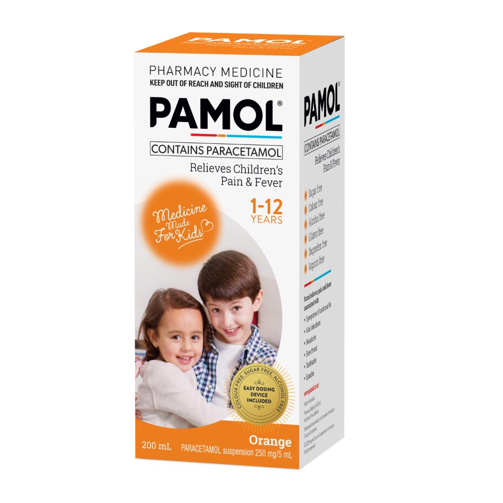 Pamol All Ages Colour Free Orange 200ml