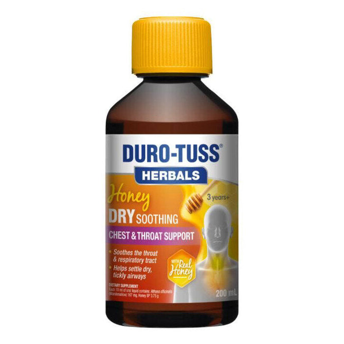 Duro-Tuss Herbals Dry Soothing Chest & Throat Support with Honey 200ml