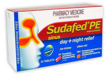 Sudafed PE Day & Night Relief 24 Tablets